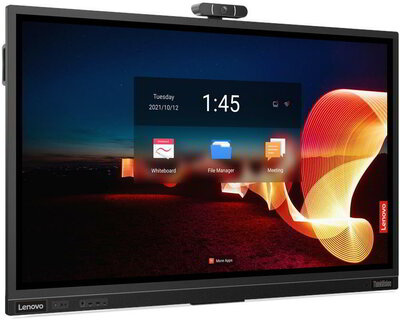 Lenovo ThinkVision T65 Monitor (62F2WA1CEK) - 65" UHD (3840x2160), IPS, 16:9, 1200:1, 400cd/m2, 8ms, HDMI, DisplayPort, VGA, USB, 3 év garancia, Fekete színben