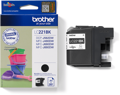 Brother LC-221BK Black (Fekete) eredeti tintapatron (LC221BK)