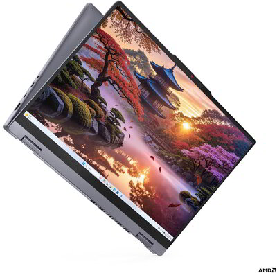 Lenovo IdeaPad 5 2in1 Notebook (83KU001GHV) - 16.0" WUXGA Multi-touch+Pen, AMD Ryzen AI 5-340, 16GB RAM, 512GB SSD, Magyar billentyűzet, Windows 11 Professional, 3 év garancia, Szürke színben