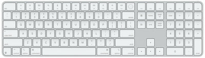 Apple Magic Keyboard (MXK73MG/A) billentyűzet Touch ID-val és számbillentyűzettel Apple chipes Mac-modellekhez (USB‑C) - Magyar kiosztás - Fehér színben