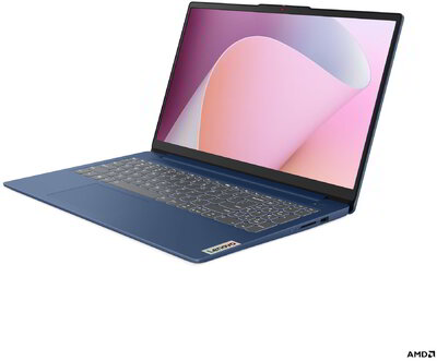 Lenovo IdeaPad Slim 3 Notebook (82XQ00TTHV) - 15.6" FullHD, AMD Ryzen 5-7520U, 16GB RAM, 512GB SSD, Magyar billentyűzet, Operációs rendszer nélkül, 3 év garancia, Kék színben