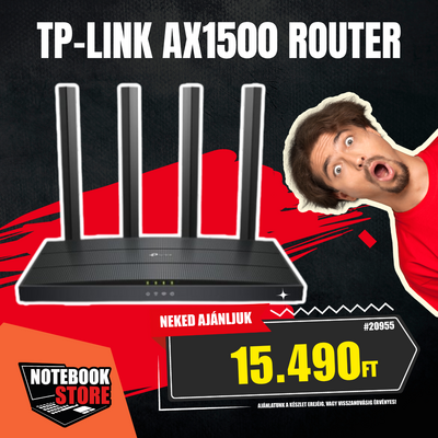 TP-LINK Wireless Router Dual Band AX1500 1xWAN(1000Mbps) + 3xLAN(1000Mbps), Archer AX12