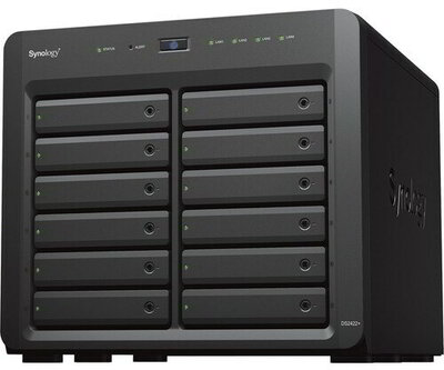 Synology DiskStation DS2422+ NAS hálózati adattároló (DS2422+) - AMD Ryzen V1500B, 4GB RAM, Háttértár nélkül (Max 12x)