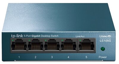 TP-LINK Switch 5x1000Mbps Fémházas asztali (LS105G) - Kék színben