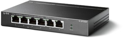 TP-LINK Switch 6x100Mbps (4xPOE+) (TL-SF1006P)