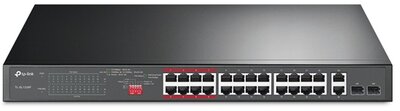 TP-LINK Switch 24x100Mbps (24xPOE+) + 2x1000Mbps + 2xGigabit kombó SFP (TL-SL1226P)