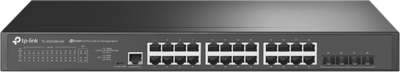TP-LINK Switch 24x2.5Gbps + 4x10G SFP+ + 1xkonzol port menedzselhető rackes (SG3428X-M2)
