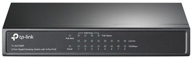 TP-LINK Switch 8x1000Mbps (4xPOE) (TL-SG1008P)
