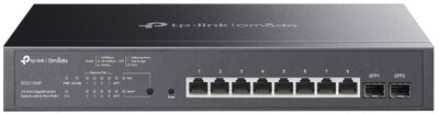 TP-LINK Switch 8x1000Mbps (8xPOE+) + 2xSFP, menedzselhető (SG2210MP)