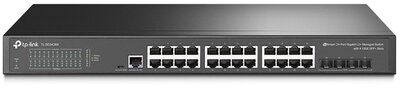 TP-LINK Switch 24x1000Mbps + 4x10G SFP+ + 2xkonzol port, menedzselhető (SG3428X)