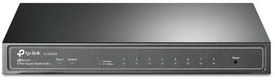 TP-LINK Switch 8x1000Mbps, Fémházas Asztali/Rackes, menedzselhető (SG2008)