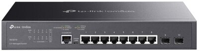 TP-LINK Switch 8x1000Mbps + 2xGigabit SFP + 1xkonzol port, menedzselhető (SG3210)
