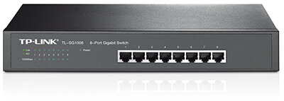 TP-LINK Switch 8x1000Mbps fémházas asztali/rackes (TL-SG1008)