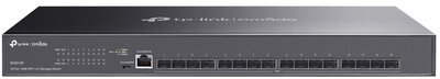 TP-LINK Switch 16x10G SFP+ + 2xkonzol port, menedzselhető rackes (SX3016F)