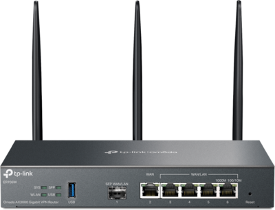 TP-LINK Vezetékes AX3000 VPN Router 1xWAN(1000Mbps) + 4xLAN(1000Mbps) + 1xSFP + 1xUSB3.0, ER706W