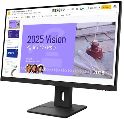 Lenovo ThinkVision E27Q-40 Monitor (64BDGAT4EU) - 27.0" QHD (2560X1440), IPS, 16:9, 1500:1, 350cd/m2, HDMI, DisplayPort, 3 év garancia, Fekete színben