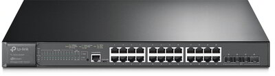 TP-LINK Switch 24x1000Mbps (24xPOE+) +4x10G SFP+ +2xkonzol port, menedzselhető (SG3428XMP)