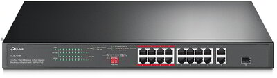 TP-LINK Switch 16x100Mbps (16xPOE+) +2x1000Mbps +1xGigabit kombó SFP (TL-SL1218P)