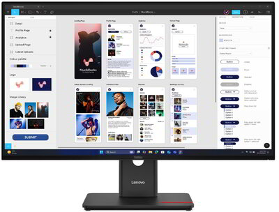 Lenovo ThinkVision T32UD-40 Monitor (64B0GAT1EU) - 31.5" 4K UHD (3840x2160), IPS, 16:9, 1500:1, 350cd/m2, 4ms, HDMI, DisplayPort, USB-C, RJ45, 3 év garancia, Fekete színben