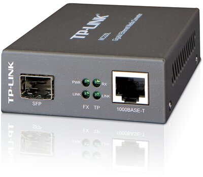 TP-LINK Optikai Media Konverter 1000(réz)-1000FX(LC) Single/Multi mód (MC220L)
