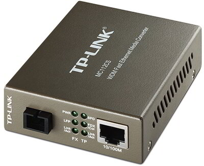 TP-LINK Optikai Media Konverter WDM 100(réz)-100FX(SC) Single mód (MC112CS)