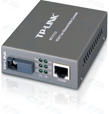 TP-LINK Optikai Media Konverter WDM 100(réz)-100FX(SC) Single mód (MC111CS)