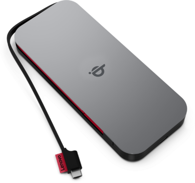 Lenovo Go USB-C Notebook Powerbank 10.000 mAh - + Qi Wireless Szürke színben (40ALLG1WWW)