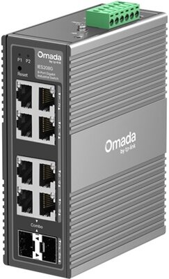 TP-LINK Switch Ipari 6x1000Mbps + 2xGigabit kombó SFP Fémházas (IES208G)