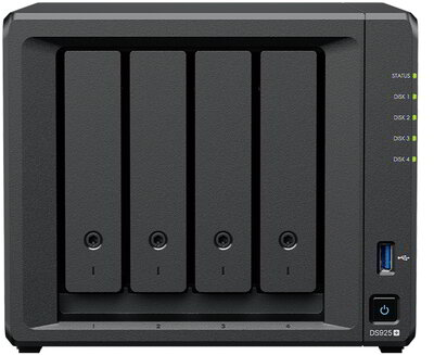 Synology DiskStation DS925+ NAS hálózati adattároló (DS925+8GB) - AMD Ryzen V1500B, 8GB RAM, Háttértár nélkül (Max 4x)
