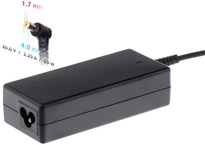 Akyga 65W Lenovo hálózati töltő adapter 20V, 3.25A, 65 Watt, 4x1.7mm (AK-ND-74)