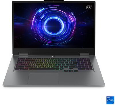 Lenovo LOQ 17IRX10 Gamer Notebook (83JH002THV) - 17.3" FullHD, Intel Core i7-14700HX, 24GB RAM, 1TB SSD, nVidia GeForce RTX 5070 8GB, Magyar billentyűzet, Operációs rendszer nélkül, 3 év garancia, Sötétszürke színben