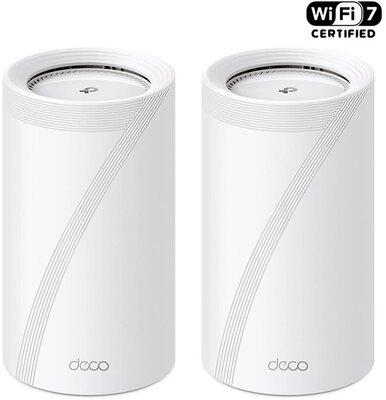 TP-LINK Wireless Mesh Networking system BE19000 Háromsávos teljes otthoni Mesh WiFi 7 rendszer DECO BE85(2-PACK)
