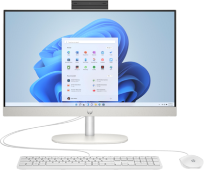 HP 24-cr0008nn All In One számítógép (AY7N9EA) - 23.8" FullHD, Kamera, Intel Core i3-N300, 8GB RAM, 512GB SSD, WiFi + Bluetooth, Windows 11 Home, 3 év garancia, Fehér színben