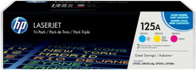 HP 125A Cyan/Yellow/Magenta (Ciánkék/Sárga/Bíbor) LaserJet 3 toner egy csomagban (CF373AM)