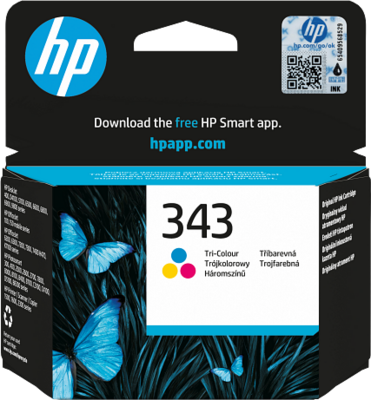 HP 343 Cyan/Yellow/Magenta (Ciánkék/Sárga/Bíbor) háromszínű eredeti tintapatron (C8766EE)