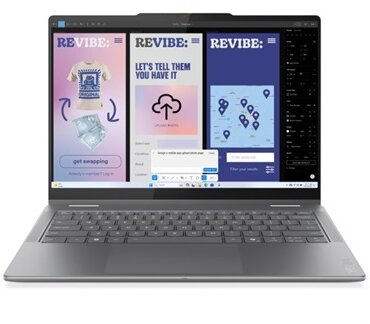 Lenovo Yoga 7 2in1 Notebook (83JQ002SHV) - 14.0" WUXGA OLED Multi-touch+Pen, Intel Core Ultra 5-226V, 16GB RAM, 512GB SSD, Magyar billentyűzet, Windows 11 Home, 3 év garancia, Szürke színben