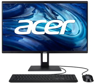 Acer Veriton 2000 VZ2694 All-in-One Számítógép (DQ.VYQEU.001) - 23.8" FullHD, Intel Pentium Gold G7400, 8GB RAM, 512GB SSD, WiFi + Bluetooth, Operációs rendszer nélkül, 3 év garancia, Fekete színben