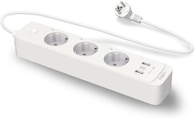TP-LINK Okos Elosztósor Wifi-s, 3xDugalj + 2xUSB + 1x 18W USB-C (TAPO P300)