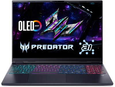 Acer Predator Helios Neo 16 Gamer Notebook (PHN16S-71-952F) - 16.0" WQXGA (2560x1600) OLED, Intel Core Ultra 9-275HX, 32GB RAM, 1TB SSD, nVidia GeForce RTX 5070Ti 12GB, Magyar billentyűzet, Windows 11 Home, 3 év garancia, Fekete színben