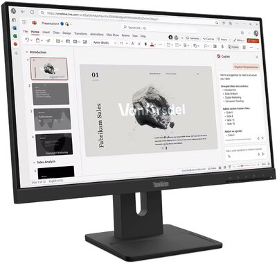 Lenovo ThinkVision E22-40 Monitor (64C9MAT6EU) - 21.5" FullHD (1920x1080) IPS, 16:9, 1300:1, 250cd/m2, 4ms, HDMI, DisplayPort, VGA, 3 év garancia, Fekete színben