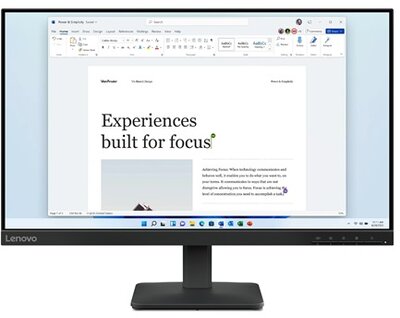 Lenovo L24-4e Monitor (68C2KAC1EU) - 23.8" FullHD (1920x1080) IPS, 16:9, 1300:1, 250cd/m2, 100Hz, 4ms, HDMI, VGA, 3 év garancia, Fekete színben