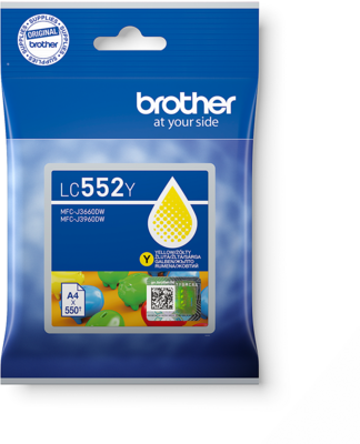 Brother LC552Y Yelllow (Sárga) eredeti tintapatron (LC552Y)