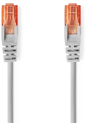 Nedis UTP Cat6 patch kábel, RJ45 aranyozott érintkezők, hossz 2m (CCGL85230GY20)