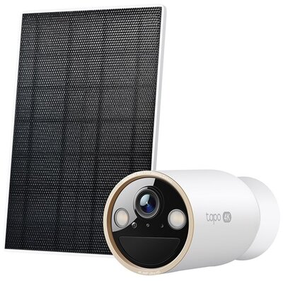 TP-LINK Wireless Kamera Cloud kültéri + Okos Solar Panel IP66 4K Dual-Band (TAPO C460 KIT)
