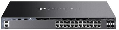 TP-LINK Switch 24x1000Mbps + 4x10Gbps SFP+ +2xUSB + 1xkonzol port + 1xUSB-C Layer3 Menedzselhető Rackes (SG6428X)