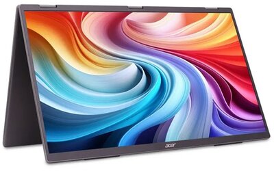 Acer Dual-Screen Portable hordozható Monitor (PD163QEbmiuux) - 15.6" FullHD (1920x1080), IPS, Adaptive Sync, 16:9, 60Hz, 8ms, 250nits, HDMI, USB-C, 2 év garancia, Fekete színben