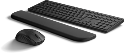 HP 585C többeszközös vezeték nélküli, két üzemmódú billentyűzet és egér magyar kiosztás (805T2AA) - csuklótámasszal, Fekete színben