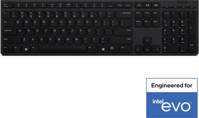 Lenovo Professional Wireless Rechargeable Keyboard - Vezeték nélküli billentyűzet magyar kiosztás (4Y41K04049) - Fekete színben