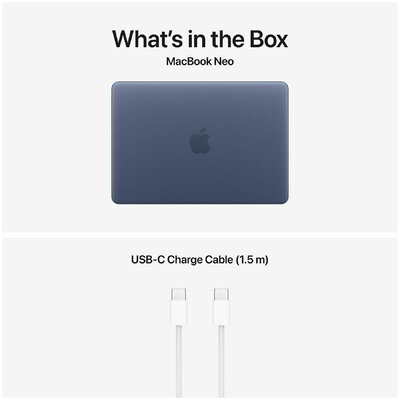 Apple MacBook Neo 2026 13" Notebook (MHFG4MG/A) - 13" (2408x1506) IPS, Apple A18 Pro 6 mag, 8GB RAM, 512GB SSD, macOS, Indigo szín, 1 év garancia (Magánszemélyeknek 3 év jótállás)