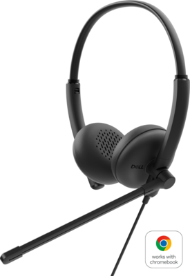 Dell WH125 Wired On-ear Stereo Headset (520-BBLV) - Fekete színben